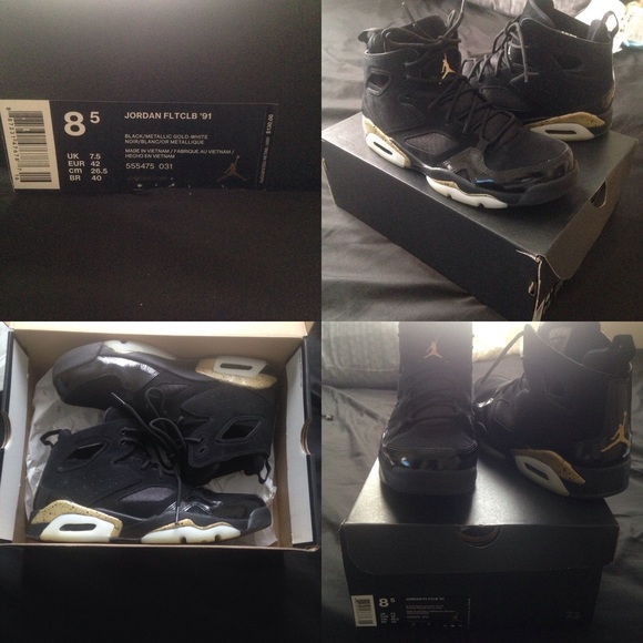 jordan flight club 91 black and gold